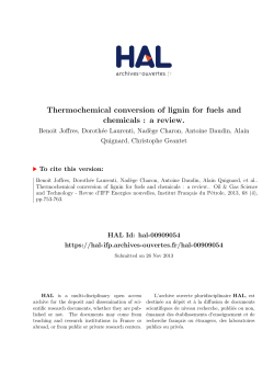 Thermochemical conversion of lignin for fuels and chemicals