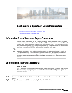 Configuring a Spectrum Expert Connection