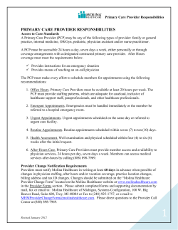 primary care provider responsibilities