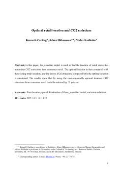 Optimal retail location and CO2 emissions
