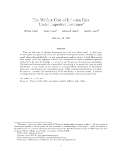 The Welfare Cost of Inflation Risk Under Imperfect