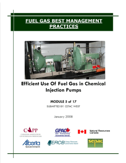 Efficient Use Of Fuel Gas in Chemical Injection Pumps