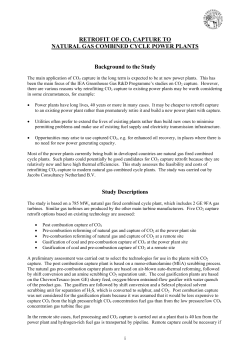 RETROFIT OF CO2 CAPTURE TO NATURAL GAS