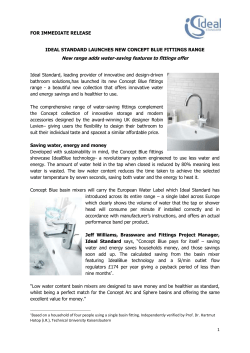 FOR IMMEDIATE RELEASE