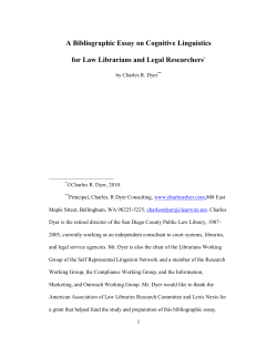 A Bibliographic Essay on Cognitive Linguistics for