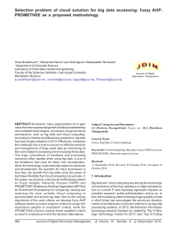 Selection problem of cloud solution for big data accessing