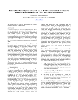 Enhanced Geothermal Systems (EGS) with CO2 as Heat