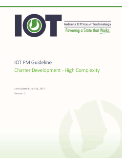 IOT PM Guideline - Charter Development - High Complexity