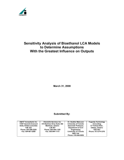 Sensitivity Analysis of Bioethanol LCA Models to