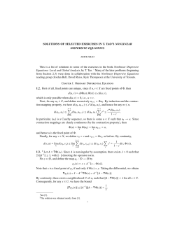 SOLUTIONS OF SELECTED EXERCISES IN T. TAO`S NONLINEAR