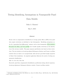 Testing Identifying Assumptions in Nonseparable Panel Data Models
