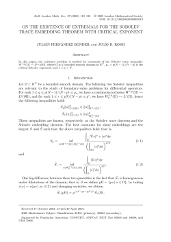 on the existence of extremals for the sobolev trace embedding