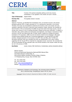 Function of the pentose phosphate pathway and its key enzyme
