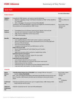 HSBC Advance - HSBC Philippines