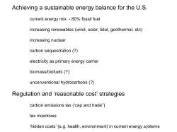 Achieving Energy Sustainability