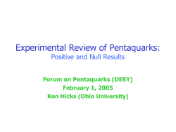 Pentaquarks: experiment summary