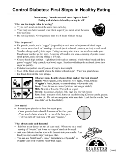 Control Diabetes: First Steps in Healthy Eating
