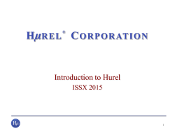Customer Day 1 - H&mu;REL&reg; Corporation