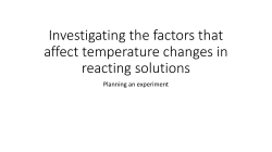 Investigating the factors that affect temperature