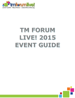 event guide - TM Forum Live