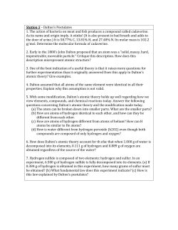 Station 5 &ndash; Dalton`s Postulates 1. The action of bacteria on meat and