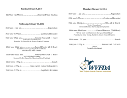 thursday, february 15, 2001 - West Virginia Funeral Directors