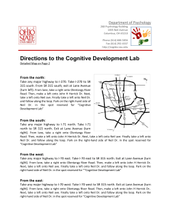 Directions to the Cognitive Development Lab