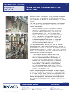 200-105_Cutting, Notching or Boring Holes in Cold Formed Steel