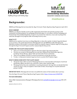 Backgrounder - Simply Recycle