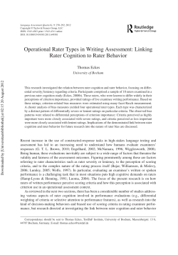 Operational Rater Types in Writing Assessment