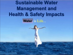 Sustainable Water Management