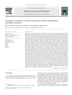 Atmospheric correction of optical imagery from MODIS and