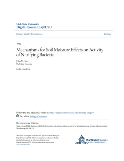 Mechanisms for Soil Moisture Effects on Activity of Nitrifying Bacteria