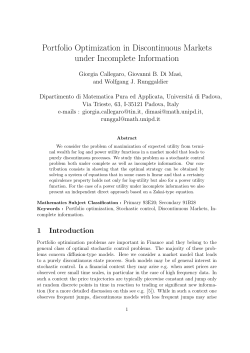 Portfolio Optimization in Discontinuous Markets under Incomplete