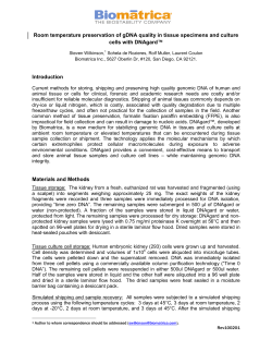 Room temperature preservation of gDNA quality in