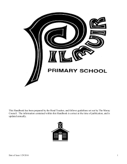 School Handbook - The Moray Council