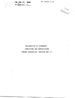 declaration of covenants, conditions and