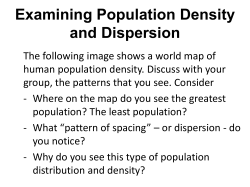 Examining Population Density and Dispersion