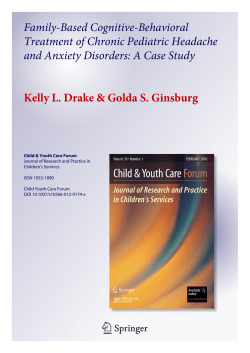 Family-Based Cognitive-Behavioral Treatment of Chronic Pediatric