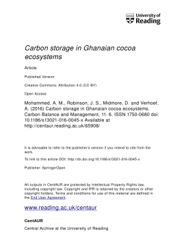 Carbon storage in Ghanaian cocoa ecosystems | Carbon Balance