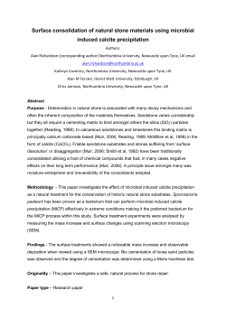 This paper aims to investigate the effects of surface applied bacteria