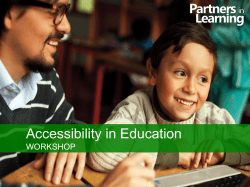 Accessibility in Education Workshop – long