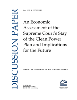 An Economic Assessment of the Supreme Court`s Stay of the Clean