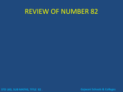 review of number 82 - Gajwani International School