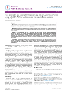 Food Insecurity and Coping Strategies among African American