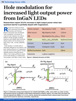 Hole modulation for increased light output power from InGaN LEDs