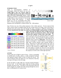 Light INTRODUCTION Light is electromagnetic