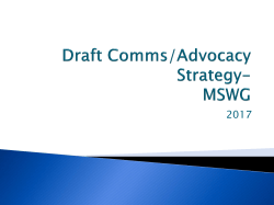 Draft advocacy Comms Strategy-MSWG 2017