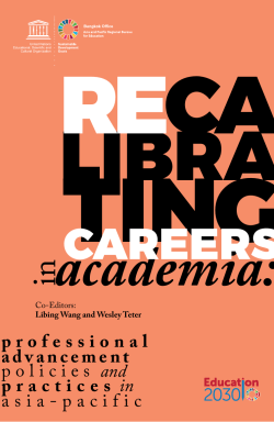 Recalibrating careers in academia - UNESDOC Database
