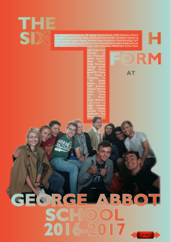 H SIX SCHOOL GEORGE ABBOT 2016